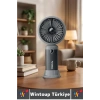 #Vantilatör Kompakt Sessiz Yoğun Üflemeli 6 Kademeli Şarjlı Turbo Mini Masa Üstü El Fanı Vantilatör