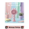 #Vantilatör Sessiz Yoğun Üflemeli 3 Kademeli Şarjlı Sevimli Şık Tavşan Kulak Mini El Fanı Vantilatör