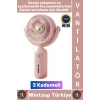 #Vantilatör Kompakt Sessiz Yoğun Üflemeli 3 Kademeli Şarjlı Hareketli Başlık Mini El Fanı Vantilatör