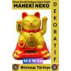 #Hediye Dekoratif Ev Ofis Zenginlik Aşk Sağlık İnancı Güneş Enerjili Sallanan Şans Kedisi 10 X 10 Cm