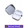 #Hediye Dekoratif Şık İstanbul Temalı 2 Bölmeli Hap Vitamin Tablet İlaç Saklama Kutusu 5 X 5 Cm