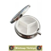 #Hediye Şık Dekoratif 3 Bölmeli Vitamin Hap Tablet İstanbul Temalı İlaç Saklama Kutusu 5 X 5 Cm