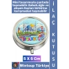 #Premium Hediye Dekoratif 3 Bölmeli Vitamin Hap Tablet İstanbul Temalı İlaç Saklama Kutusu 5 X 5 Cm