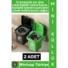 #Küllük Kendinden Yapışkanlı Küllük Dayanıklı Plastik Dekoratif Ev Ofis Kamp Teras Balkon Çıkarılabilir Hazneli Çöp Kovası Tasarımlı Mini Duvar Küllüğü 2 Adet