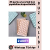 #BuzKalıbı Soğuk Kahve İçecek Detoks Kokteyl 33 Adet Kapasiteli Pratik Yuvarlak Buz Yapma Kalıbı 17 X 10 Cm 2 Adet