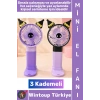 #Vantilatör Seyahat Tipi Kompakt Taşınabilir Hafif Sessiz Çalışma Ev Ofis Yaz Serinleme Şık Sevimli Anime Figürlü 3 Kademeli Şarjlı Mini El Fanı Vantilatör