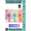 #Vantilatör Seyahat Tipi Kompakt Taşınabilir Hafif Sessiz Çalışma Ev Ofis Yaz Serinleme Sevimli Şık Renkli 3 Kademeli Şarjlı Işıklı Mini El Fanı Vantilatör