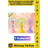 #Vantilatör Mini Çanta Boy Gündelik Seyahat Tipi Kompakt Taşınabilir Hafif Sessiz Çalışma Ev Ofis Yaz Serinleme Çok Şık Anime Figürlü Tasarım 3 Kademeli Şarjlı El Fanı Vantilatör