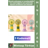 #Vantilatör Gündelik Çanta Boy Seyahat Tipi Kompakt Taşınabilir Hafif Sessiz Çalışma Ev Ofis Yaz Serinleme Şık Renkli 3 Kademeli Şarjlı Mini El Fanı Vantilatör