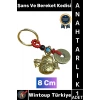 #Hediye Dekoratif Hediyelik Ev Ofis Meditasyon Ruhsal Denge Geleneksel Japon Kültürü Kötü Enerjiden Kurtulma Zenginlik Bolluk İnancı Çok Şık Şans Bereket Kedisi Anahtarlık 8 Cm