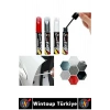 #OtoBoya Otomobil Bakım Araç Kaporta Onarıcı Taş İzi Çizik Giderici Parlaklık Kazandırıcı UV Korumalı Tamir Boyası Hassas Fırçalı Siyah Renk Rötuş Kalemi 2 Adet
