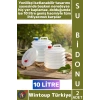 #Kamp Özel Tasarım Dayanıklı Sızdırmaz Kompakt Outdoor Piknik Kamp Karavan Dağcılık Araç Bagajı Bahçe Su Kesintisi Akordiyon Katlanabilir Musluklu Pratik Su Bidonu 10 Litre 2 Adet