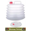 #Kamp Özel Tasarım Dayanıklı Sızdırmaz Kompakt Outdoor Piknik Kamp Karavan Dağcılık Araç Bagajı Bahçe Su Kesintisi Akordiyon Katlanabilir Musluklu Pratik Su Bidonu 10 Litre 2 Adet