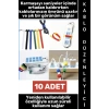 #KabloDüzenleyici Ev Ofis Atölye Kamp Outdoor Bilgisayar Şarj Aleti Karışıklık Önleyici Tekrar Kullanılabilir Pratik Cırt Cırtlı Kablo Düzenleyici Kelepçe Seti 10 Adet