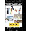 #KabloDüzenleyici Ev Ofis Atölye Kamp Outdoor Bilgisayar Şarj Aleti Karışıklık Önleyici Tekrar Kullanılabilir Pratik Cırt Cırtlı Kablo Düzenleyici Kelepçe Seti 40 Adet