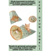 #Oyuncak Evcil Hayvan Pet İnteraktif Sevimli Pati Gözetleme Delikli İlgi Çekici Peluş Fare Oyuncaklı Katlanabilir Hışırtılı Kedi Oyun Tüneli Çantası