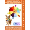 #Oyuncak Evcil Hayvan Oyuncak İlgi Çekici Renkli Sesli Yakala-Getir Isırma Çekiştirme Çıngıraklı Yumuşak Peluş Frizbi Köpek Oyuncağı 2 Adet