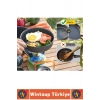 #Kamp Premium Kamp Piknik Dağcılık Outdoor Yemek Pişirme İç İçe Geçebilir Kompakt Isı Yalıtımlı Kolay Temizlenir Servis Kasesi Kepçe Spatula Sünger Tam Dolu Paket Tencere Tava Çaydanlık 3lü Özel Set