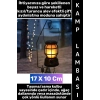 #Kamp Premium Outdoor Piknik Retro Koruyucu Kafesli Izgara Taşıma Asma Kulplu USB Şarjlı 2 Modlu Dekoratif Kamp Lambası
