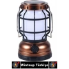 #Kamp Premium Outdoor Piknik Retro Koruyucu Kafesli Izgara Taşıma Asma Kulplu USB Şarjlı 2 Modlu Dekoratif Kamp Lambası