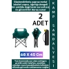 #Kamp Premium Yırtılmaya Suya Dayanıklı Güçlendirilmiş Kamp Outdoor Plaj Bahçe Balkon Piknik Balıkçı Telefon Anahtar Küçük Eşya İçin Cepli Omuz Askılı Çantalı Katlanabilir Kamp Sandalyesi 2 Adet