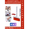 #TemizlemeKiti Profesyonel Klavye Tuş Çıkarma Tablet Ekran Kulaklık Kılıf Temizleyici Elektronik Yüksek Yoğunluklu Kıl Çok Fonksiyonlu Temizleme Fırçası Kiti 5 in 1