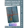 #Defter Okul Ofis Günlük Not Ajanda Hatıra Anı Tutma Eş Sevgili Anneler Babalar Öğretmenler Günü Çok Şık Dekoratif Hediyelik Yaprak Tasarımlı Çizgisiz Mavi Deri Defter