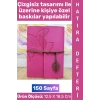 #Defter Okul Ofis Günlük Not Ajanda Hatıra Anı Tutma Eş Sevgili Anneler Babalar Öğretmenler Günü Çok Şık Dekoratif Hediyelik Yaprak Tasarımlı Çizgisiz Pembe Deri Defter