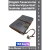 #Defter Okul Ofis Günlük Not Ajanda Hatıra Anı Tutma Eş Sevgili Anneler Babalar Öğretmenler Günü Çok Şık Dekoratif Hediyelik Pusula Detaylı Çizgisiz Gri Deri Defter