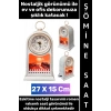 #LedAydınlatma Dekoratif Ev Ofis Hediyelik Klasik Romen Rakamı Saat Tasarımı Nostaljik Retro Modern Estetik Çok Şık Eskitme Görünümlü Led Işıklı Alev Efektli Şömine 27 X 15 Cm