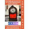 #LedAydınlatma Dekoratif Ev Ofis Hediyelik Klasik Romen Rakamı Saat Tasarımı Nostaljik Retro Çok Şık Modern Estetik Eskitme Görünümlü Led Işıklı Alev Efektli Şömine 27 X 15 Cm