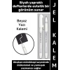 #Kalem Sızdırmaz Kapak Akıcı Mürekkep Yumuşak Yazım Siyah Kara Deftere Yazım İçin Günlük Not Anı Hatıra Şiir Dekoratif Hediyelik Çok Şık 1 Mm Elmas Uç Beyaz Jel Kalem