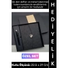 #Defter Dekoratif Okul Ofis Günlük Not Ajanda Hatıra Anı Tutma Eş Sevgili Anneler Babalar Öğretmenler Günü Çok Şık Mıknatıslı Kutu Hediyelik Çantalı Siyah Deri Defter Tükenmez Kalem Premium Set