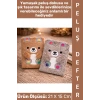#Defter Dekoratif Eş Sevgili Hediyelik Okul Anı Not Hatıra Günlük Tutma Estetik Çok Şık 75 Sayfa 150 Yapraklı Sevimli Peluş Çizgili Defter 21 X 15 Cm