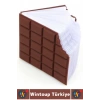 #Defter Dekoratif Sevgili Eş Nişanlı Anlamlı Hediye Okul Günlük Ders Şık Estetik Kahverengi Çikolata Görünümlü Kokulu Not Defteri