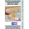 #Ayna Dekoratif Hediyelik Günlük Makyaj Bakım Düzenleme Kontrol Mini Çantaya Takılabilir Cep Boy Yumuşak Çok Şık Sevimli Peluş Hayvan Tasarımlı Anahtarlıklı Ayna 7 Cm