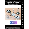 #Ayna Dekoratif Hediyelik Günlük Makyaj Bakım Düzenleme Kontrol Mini Çantaya Takılabilir Cep Boy Yumuşak Çok Şık Sevimli Peluş Panda Tasarımlı Anahtarlıklı Ayna 7.5 Cm