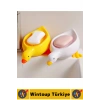 #Sabunluk Kompakt Dayanıklı Sert Plastik Mutfak Banyo Cafe Tuvalet Lavabo Su Birikme Önleyici Delikli Uzun Ömürlü Çok Şık Sevimli Ördek Tasarımlı Sabunluk