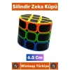 #Oyuncak Premium El Göz Koordinasyon Geliştirici Çocuk Eğitici Öğretici Stres Giderici Eğlenceli İlgi Çekici Karbon Fiber Görünümlü Eğri Yüzeyli Çocuk Silindir Zeka Küpü 6.5 Cm