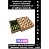 #Satranç Özel Model Aile Ev Arkadaş Hediye Cafe Kamp Piknik Zeka Strateji Beceri Geliştirici Eğlenceli Taşınabilir Mıknatıslı Taşlı Katlanabilir Çekmeceli Ahşap Satranç Takımı 17,5 Cm