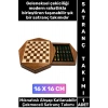#Satranç Özel Model Aile Ev Arkadaş Hediye Cafe Kamp Piknik Zeka Strateji Beceri Geliştirici Eğlenceli Taşınabilir Mıknatıslı Taşlı Katlanabilir Çekmeceli Ahşap Satranç Takımı 16 X 16 Cm