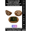 #Satranç Özel Seri Yüksek Kaliteli Aile Ev Arkadaş Hediye Cafe Kamp Piknik Zeka Strateji Beceri Geliştirici Eğlenceli Taşınabilir Mıknatıslı Taşlı Katlanabilir Yuvarlak Ahşap Satranç Takımı 18 Cm