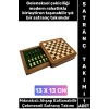 #Satranç Özel Model Aile Ev Arkadaş Hediye Cafe Kamp Piknik Zeka Strateji Beceri Geliştirici Eğlenceli Taşınabilir Mıknatıslı Taşlı Katlanabilir Çekmeceli Ahşap Satranç Takımı 13 X 13 Cm