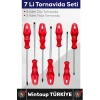 #Tornavida Profesyonel Montaj Onarım 7li Tornavida Seti 4 Adet Düz 3 Adet Yıldız Tornavida