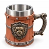 Aslan Temalı 3D Kabartmalı Paslanmaz Çelik Kupa Bardak Alk6542
