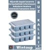 #Buz Mutfak Hijyenik İstiflenebilir Pratik Buzluk Küp Şekilli Kapaklı Plastik 3lü Mini Buz Kalıbı
