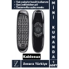 Çok Fonksiyonlu 2.4g Kablosuz Air Mouse ANDROID TV Uyumlu Q Klavye Şarjlı MİNİ UZAKTAN KUMANDA