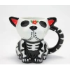 Day Of The Dead Köpek Figürlü 3D Kabartmalı Porselen Kupa Alk4896