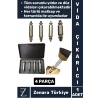 Dayanıklı Matkap Tornavida Uyumlu Hasarlı Paslı Kırık Yamuk Vida Sökme Çıkarma 4 Farklı Uçlu Set