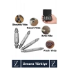 Dayanıklı Matkap Tornavida Uyumlu Hasarlı Paslı Kırık Yamuk Vida Sökme Çıkarma 4 Farklı Uçlu Set
